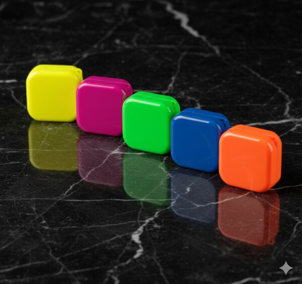 Cajas neón 2 Caja ortodóntica color neón